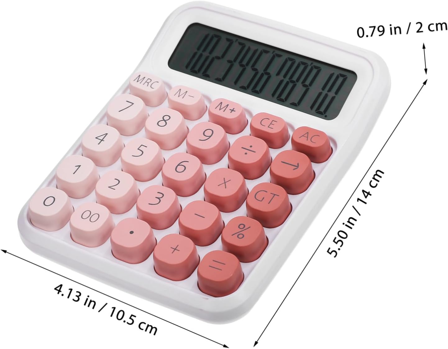 DOITOOL 5pcs Large Display Mechanical Calculator Cute Portable Desk Calculator for Students and Office Use Non- Base for Daily Calculations and Budgeting