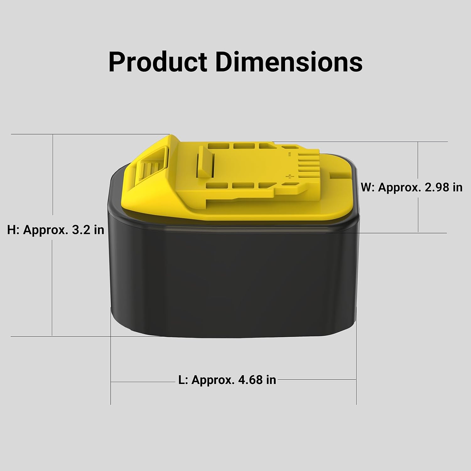 Adapter for DeWalt 20V MAX Tools (Not 18V Ni-CD) - Compatible with Ryobi 18V Batteries for Powering (No Charging Function) - Black-Yellow, 1 Adapter