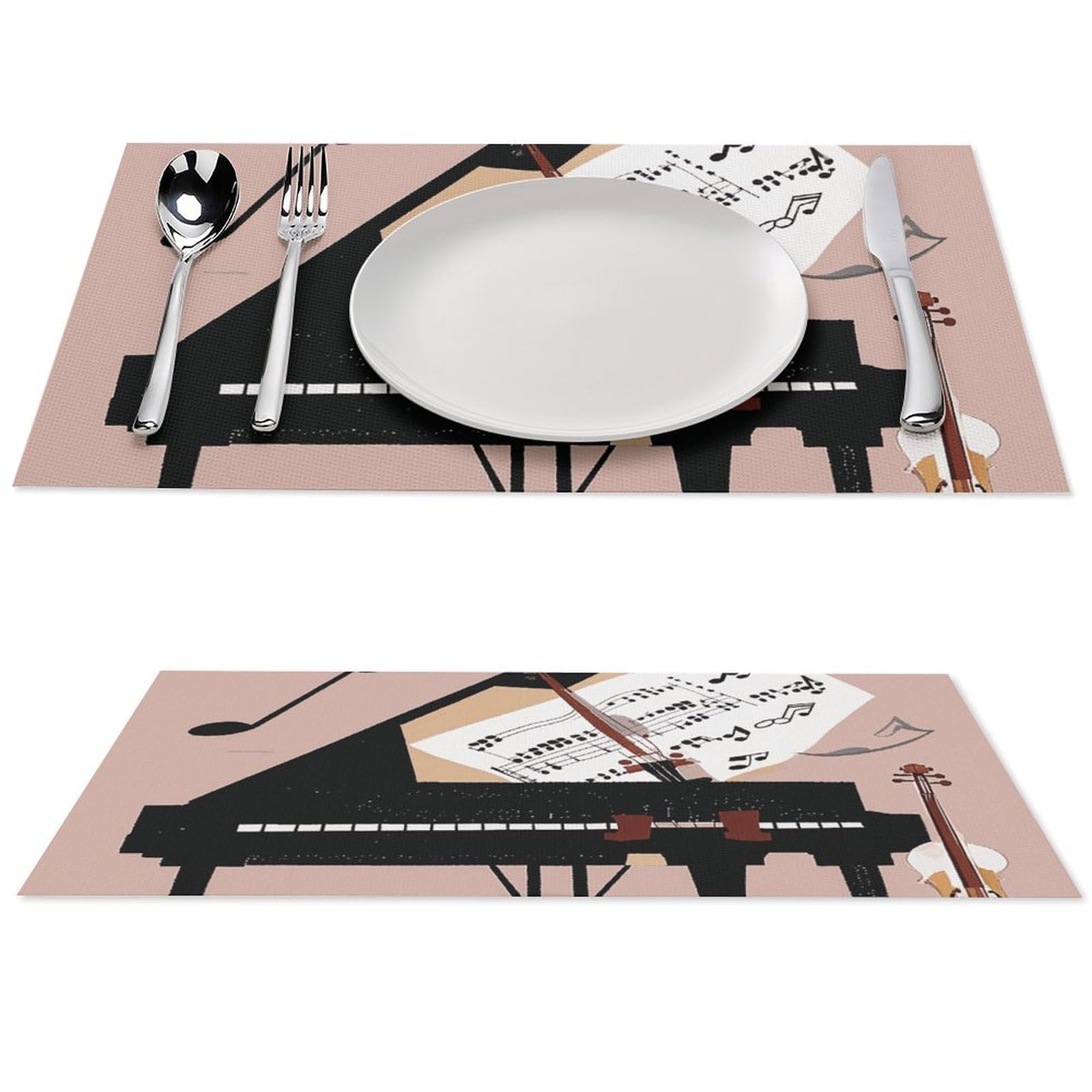 Set de table musique en vinyle pour repas de famille