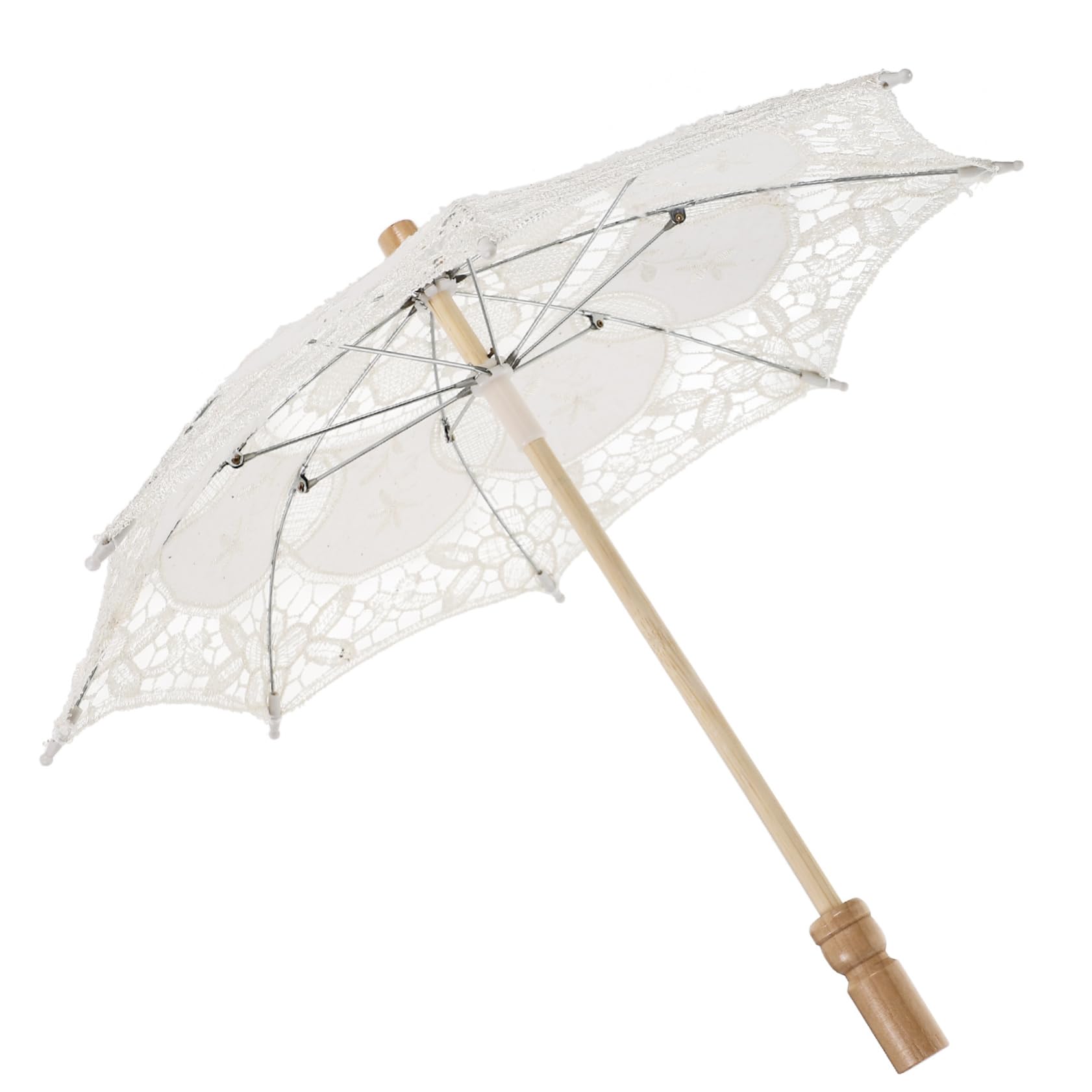 UPKOCH 3stücke Hochzeit Spitzen-regenschirm Eleganter Lace Parasol Aus Tragbarer Hochzeits-schirm Für Braut Und Fotografie Vintage Deko Für Tanzveranstaltungen Und Feiern