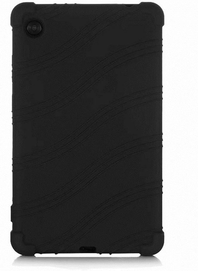 HminSen Case for Lenovo Tab M7 3rd gen 7 inch Cover, Kids Friendly Soft Silicone Protective Cover for Lenovo Tab M7 (2nd Gen) 2019 Tablet (TB-7305L/TB-7305X).（Black