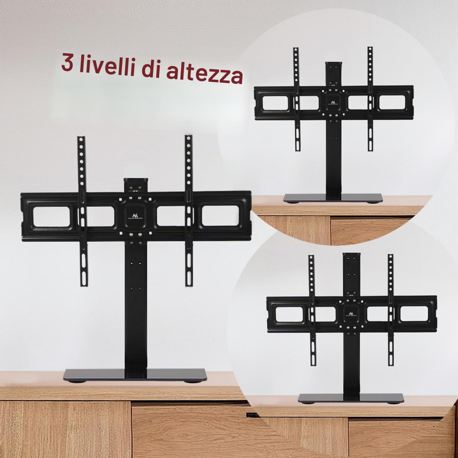 Maclean Supporto TV universale Maclean per mobile RTV supporto max 40kg max VESA 600x400 per TV 32-75" MC-386