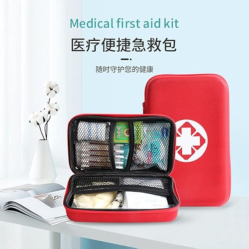 Miniatura 9 de CRUVURBI - Kit de emergencia para primeros auxilios para coche, bicicleta, oficina en casa, bolsa médica, portátil, para viajes al aire libre,