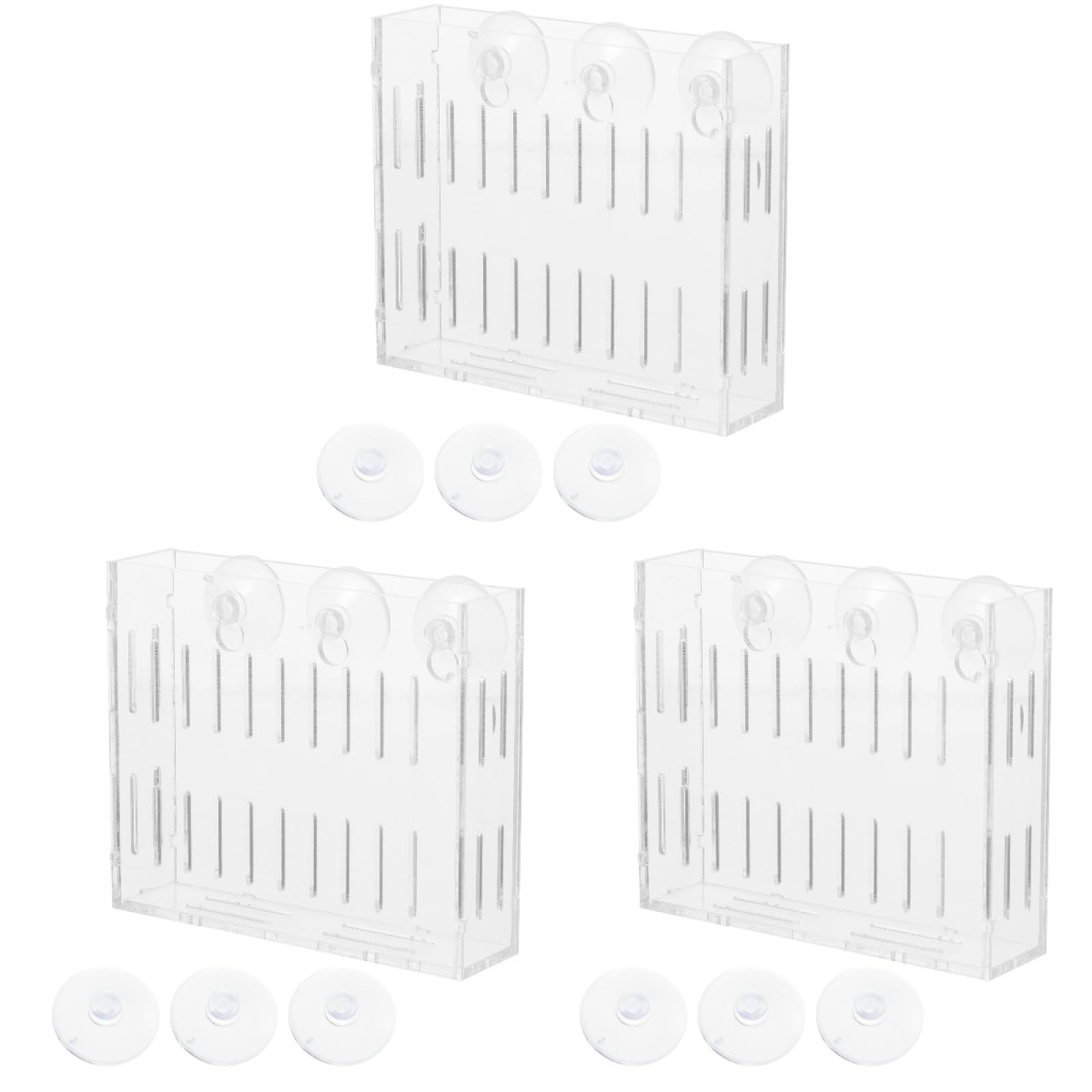 Mipcase Aquarium Plant Holder Clear Plastic Fish Tank Frame with Double Suction Cups for Live Aquatic Plants Small Water Plants Aquarium Accessories