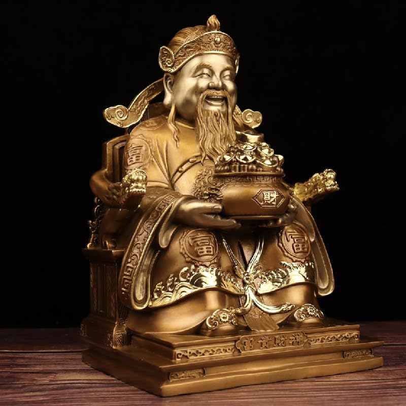 Posąg Buddy do wnętrz sklep czci bogactwa rzeźba rzeźba mosiężna statua buddy ozdoby do domu feng shui dekoracja medytacyjna statua buddy rzeźba