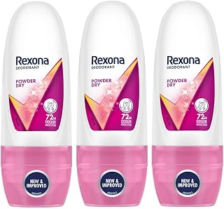 Rexona Powder Dry Underarm Roll-On Deodorant for Women | 72 Hours Long-Lasting Odour Protection | 0% Alcohol, Safe on Skin Price In India