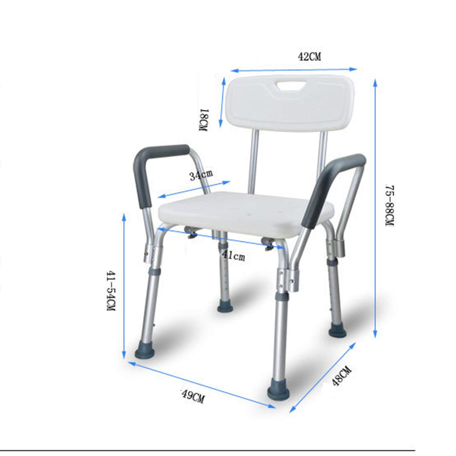 Silla De Baño, Taburete Antideslizante para Ducha Infantil, Asiento De Seguridad De Maternidad para Baño para Ancianos, Altura Regulable Blue