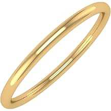 14K Gold 1.5mm فرقة زفاف عادية
