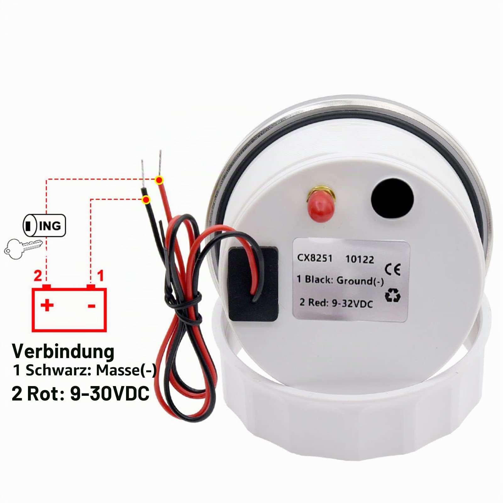 Geloo GPS Tacho 85mm Geschwindigkeitsmesser IP67 Wasserdicht TFT-Bildschirm | Digitale Kilometerzähler Km/h MPH Knoten Einstellbar für Auto Boot Wohnmobil LKW Motorrad