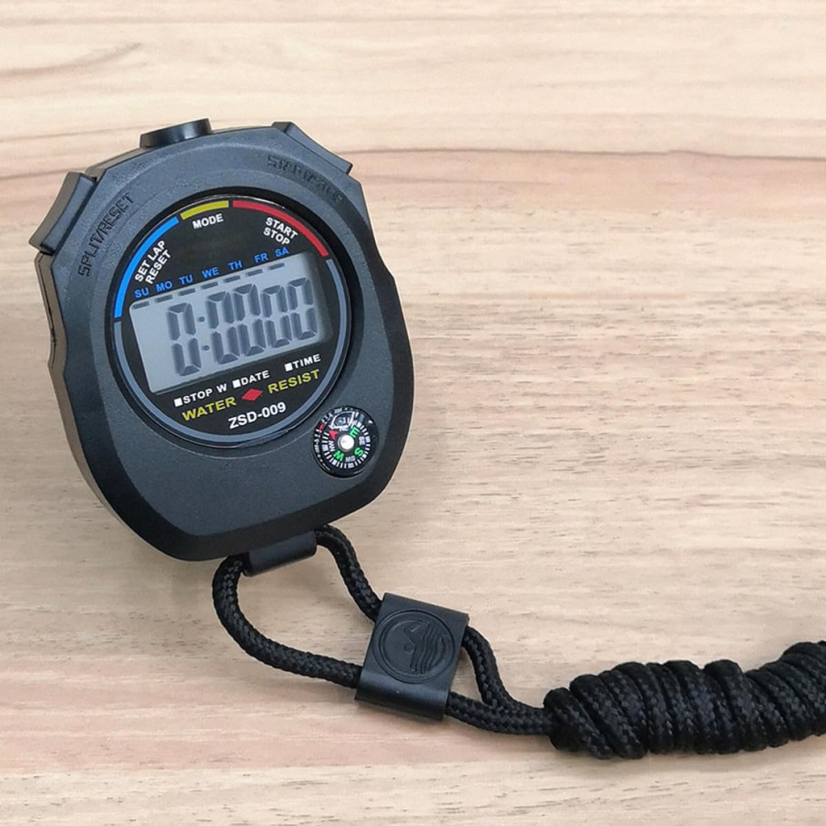 Cronometro Elettronico Zsd-009 Nero 6 Pezzi in Abs | Timer Sportivo Leggero e Pratico, Uso Semplice, Formato Tascabile per Allenamento e Gara