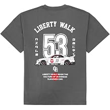 Liberty Walk LBWK Skyline GT-R R34 JDM Graphic T-Shirt Gray Car Enthusiast Tuner Streetwear Japanese Tuning Car Culture Gift