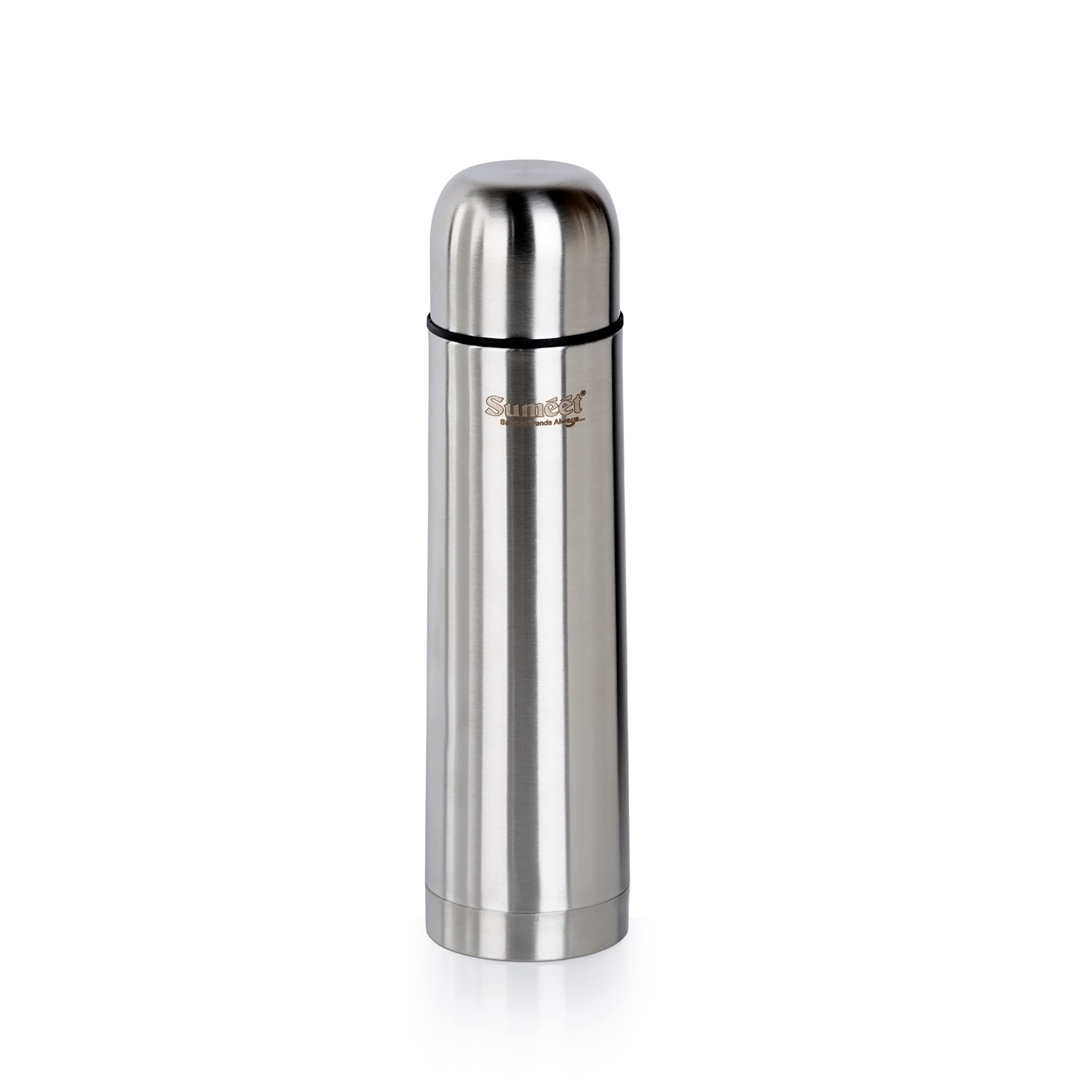 Stainless Steel Double Walled Vacuum Flask/Water Bottle, with Flip Lid, 24 Hours Hot and Cold, 500 ml, Silver