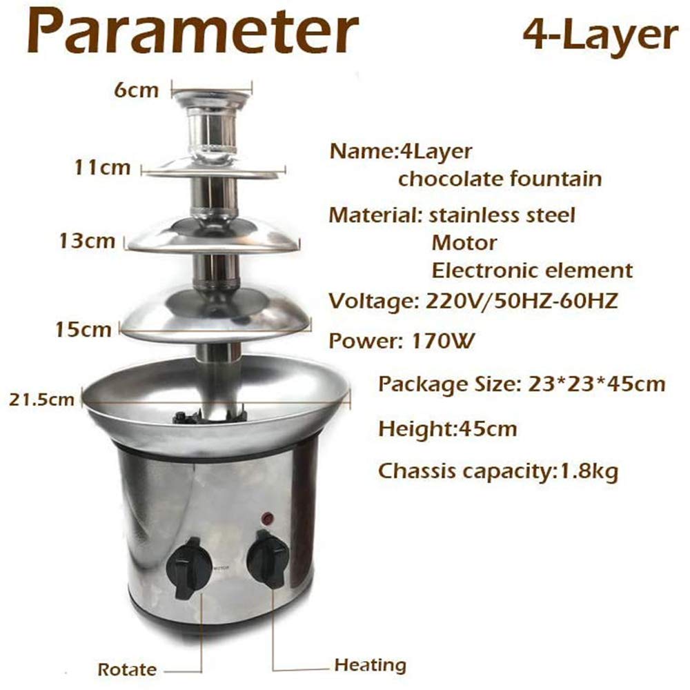 Amazon.co.jp: Bounabay チョコレートフォンデュファウンテン 4段