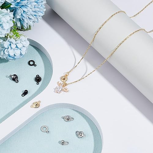 Miniatura 7 de UNICRAFTALE 15 juegos de cierres de presión de acero inoxidable de metal a presión de botón de presión de botón de presión, cierre de broche, cierre