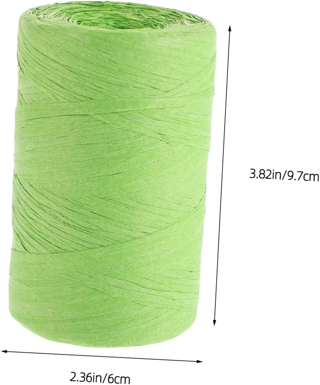 Light Green Raffia Paper Ribbon Twine for Baking Bag Ties Xmas
