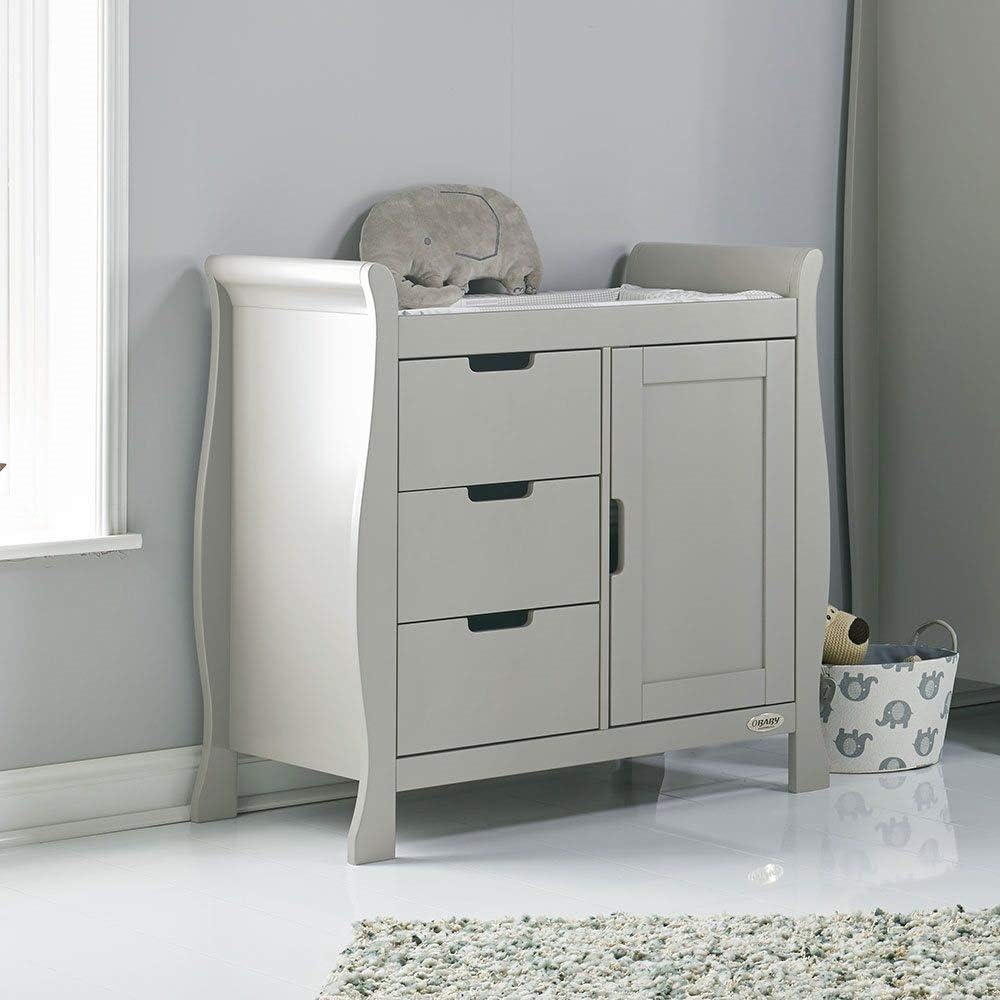Obaby Stamford Closed Changing Unit - Warm Grey - Nursery Storage & Baby Changing Station - Image 3