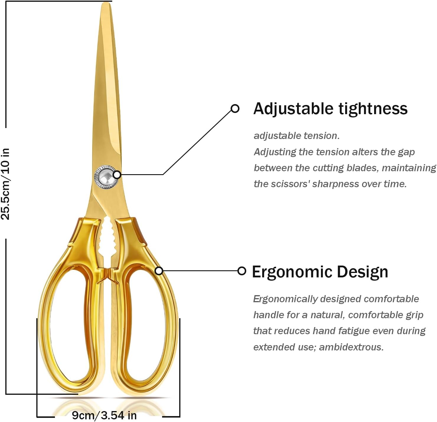 Ribbon Cutting Scissors Set – Large Gold Scissors and White Gloves for Grand Openings and Business Events (10")