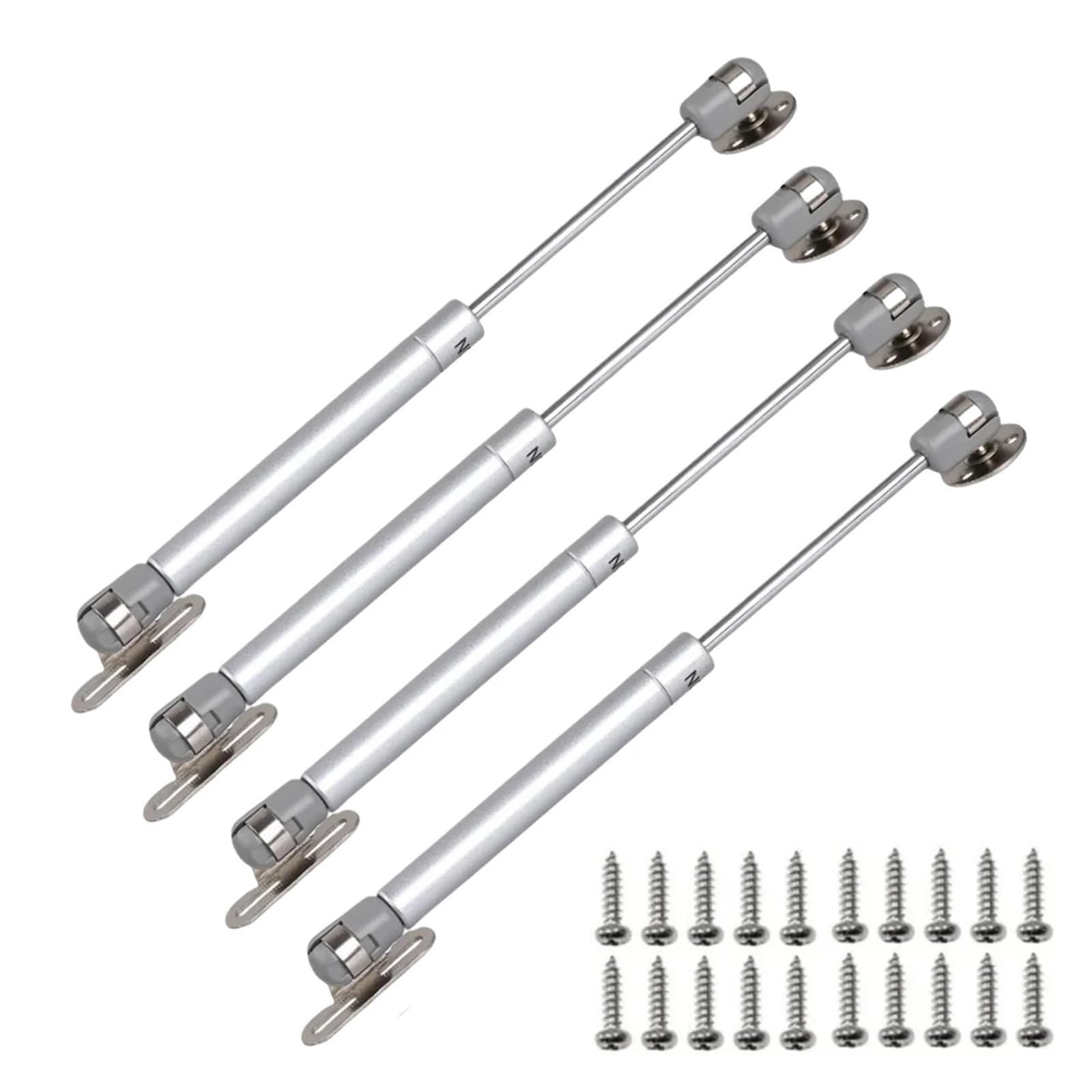 4PCS Cabinet Door Gas Spring Hinge Hydraulic Kitchen Cupboard Hinges Furniture Hardware Fittings for Furniture(Silver,10KG 100N)
