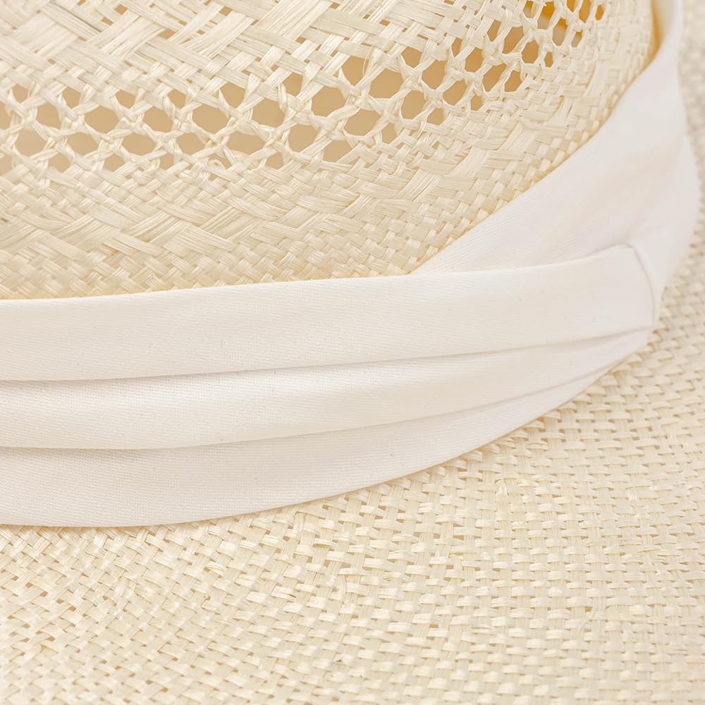 Generico Cappello da Sole Pieghevole in sisal da Donna - Tesa Larga Intrecciata a Mano per Protezione UV e Viaggi