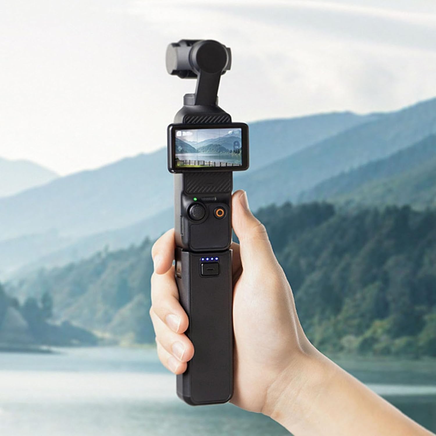 Pocket 3 uchwyt akumulatorowy, przenośny uchwyt, powerbank, wbudowany akumulator 4500 mAh, mobilna ładowarka z przyłączem gwintowanym 1/4 do DJI OSMO Pocket 3 akcesoria do kamery gimbal