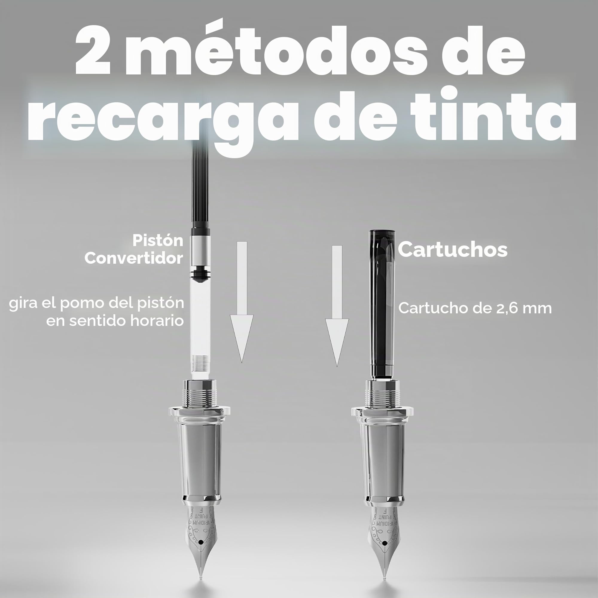 WEMATE Pluma estilográfica de madera con agarre ergonómico, punta fina, 20 cartuchos de tinta (10 negros y 10 azules), 1 convertidor de tinta, escritura suave y sin saltos, regalo de oficina para