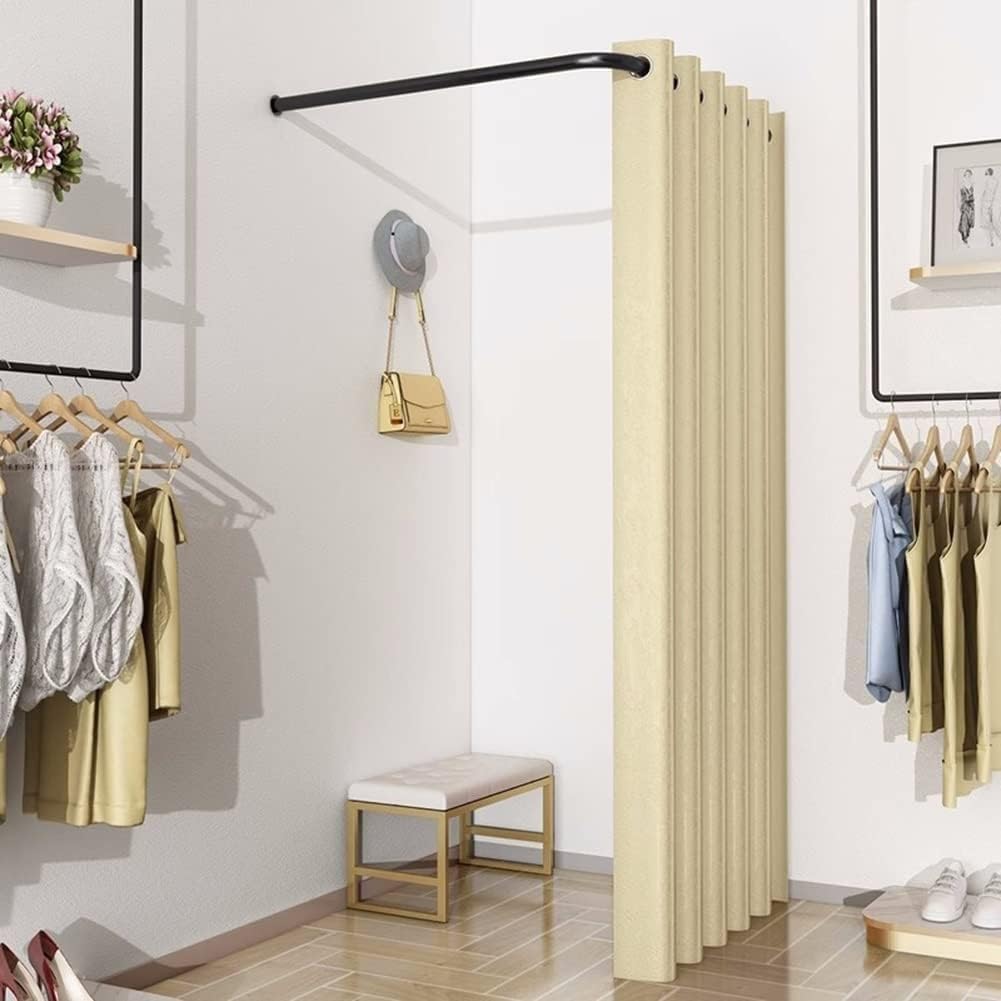 Espositore portatile per spogliatoio, con asta per appendere la privacy, montaggio a parete, per negozi di abbigliamento, 80 x 80 cm Bei