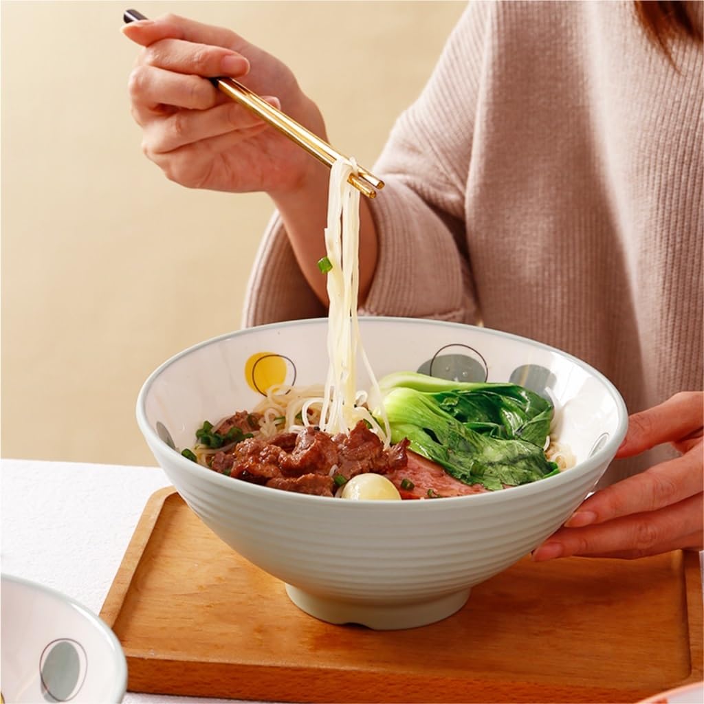 NEBE Ramen Bowl Tazón De Ramen, Tazón De Fideos Doméstico, Tazón De Fideos Grande, Tazón De Sopa, Tazón De Fideos, Tazón De Fideos Instantáneos Cuencos Sopa(2)