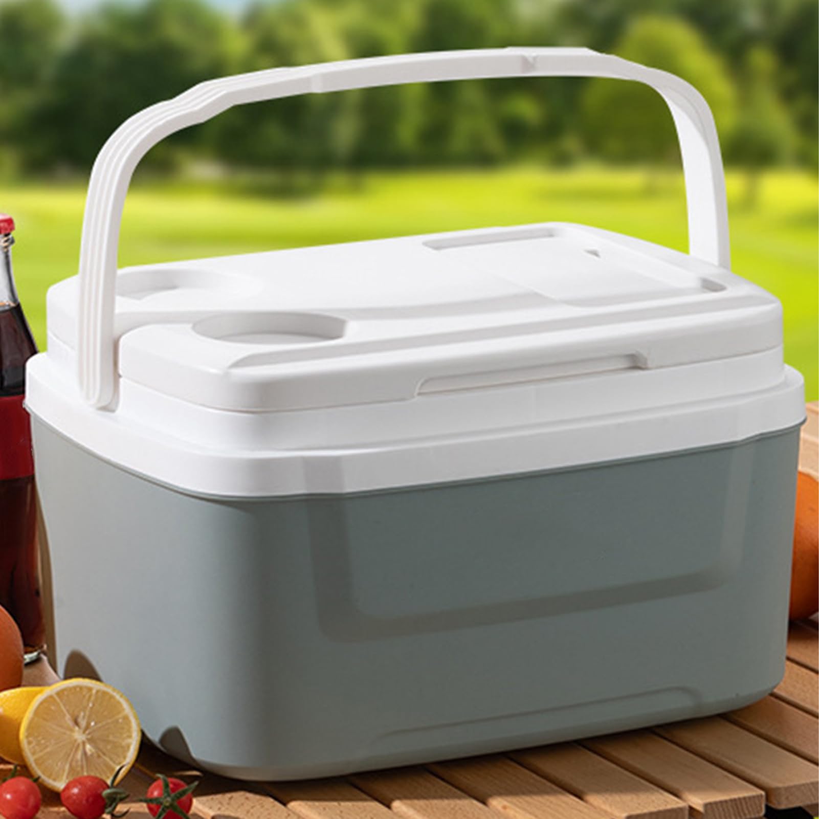 Isolierte Kühltasche – Tragbarer Auto-Kühlschrank 8 Liter mit Gefrierfunktion | Tragbare auslaufsichere Kühlbox mit Griff für Mittagessen Grill und Strand