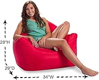 Vista 651 de Posh Creations Puf estructurado cómodo para jugar, leer y ver la televisión, Malibu Lounge, tela de lona para colorear, criaturas