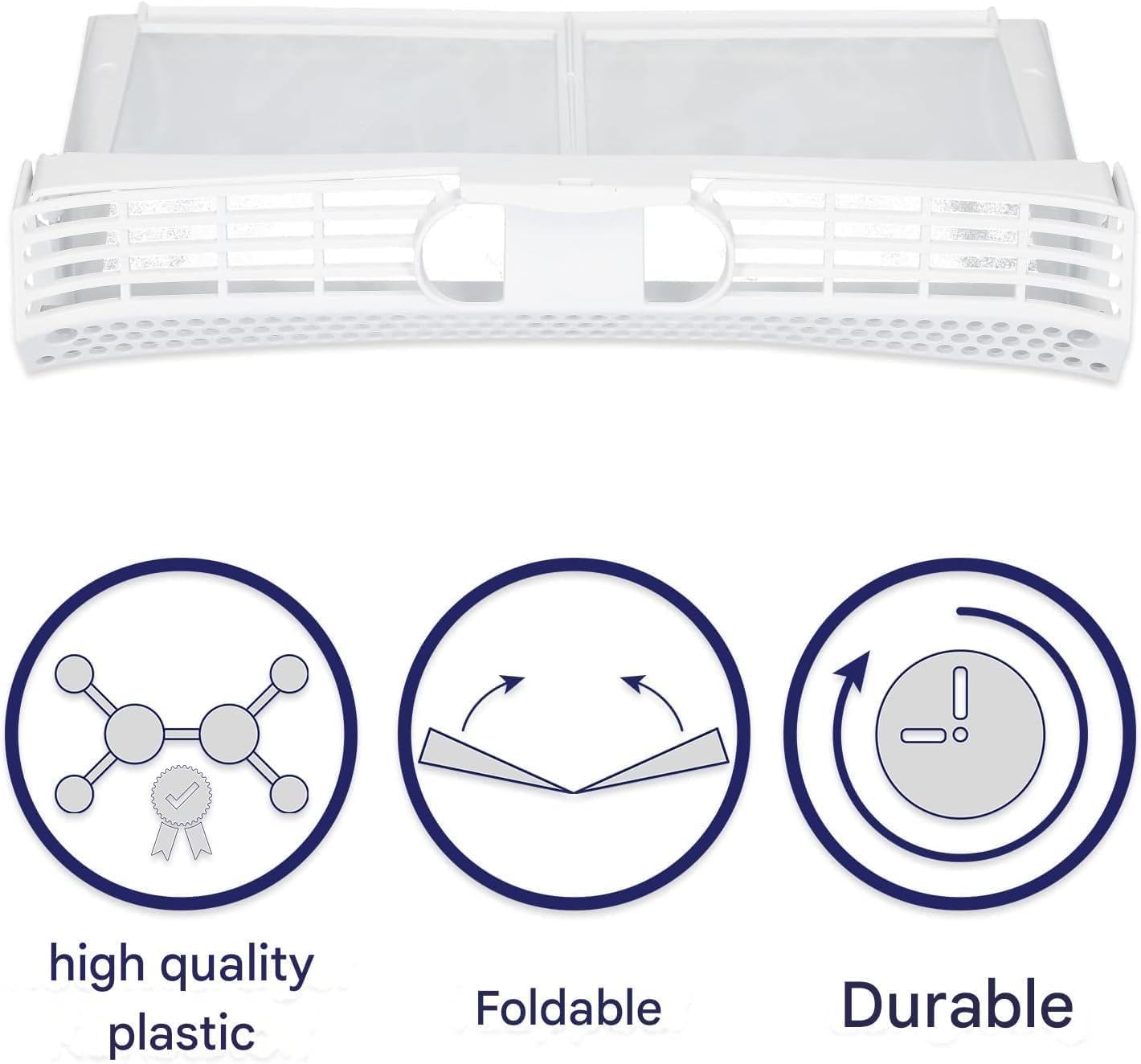 652184 Tumble Dryer Fluff Filter Lint Screen Compatible With Bosch for Siemens for Neff Dryers, Dryer Lint Screen Replaces AP4568439 PS3480699 1999045 497526 645174