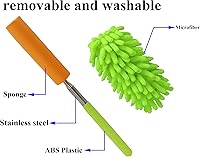 Vista 8 de zdyCGTime Delicado plumero de microfibra, cómodo mango antideslizante, cabezal desmontable lavable, utilizado para limpiar automóviles