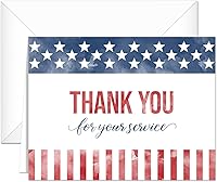Vista 7 de Tarjetas de felicitación patrióticas de agradecimiento/125 tarjetas de agradecimiento estadounidenses con sobres blancos/tarjetas de agradecimiento
