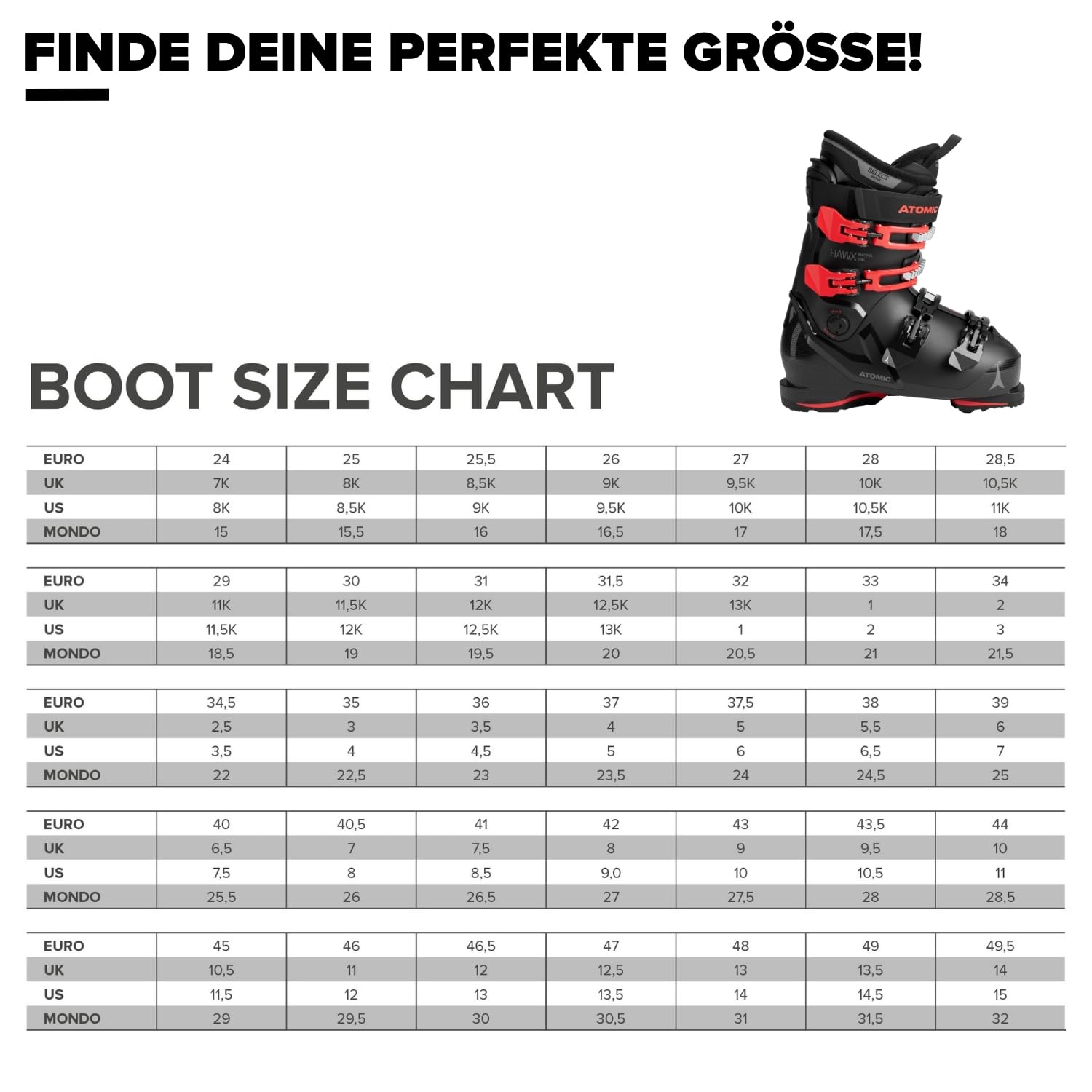 Atomic HAWX Magna 100 Skischuhe - Breite Ski-Boots mit 102 mm Passform & 100er-Flex - Hochwertige Ski-Schuhe mit individuellem Memory Fit