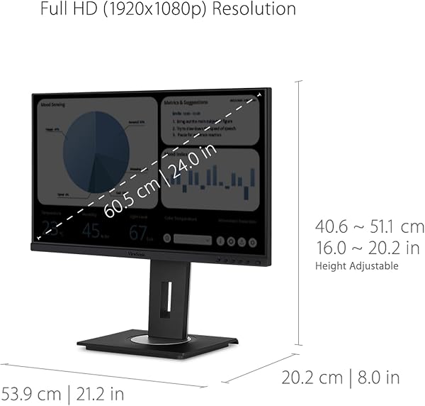 ViewSonic 61cm/24'' (1920x1080) VG2448A-2 16:9 5ms HDMI VGA DisplayPo - 4