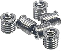 Vista 5 de Adaptador de tornillo convertidor de rosca hembra de 1/4"-20 a macho de 3/8"-16 de acero inoxidable 2 piezas 14mm de altura