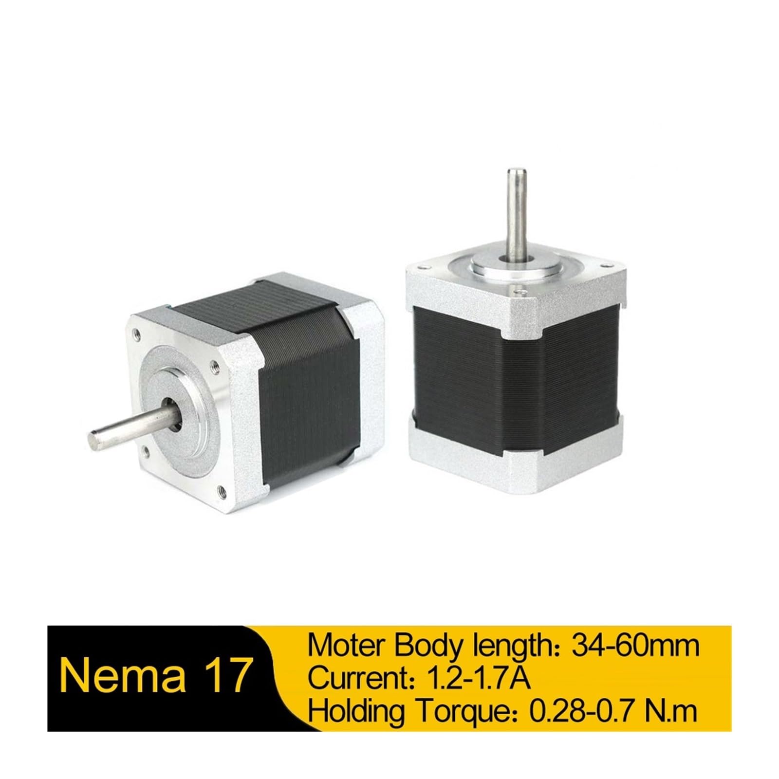 4-przewodowy silnik krokowy NEMA17 34-60 mm 0,28-0,7 Nm 2A(Length 48mm 0.56Nm)