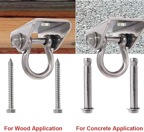 Miniatura 2 de Colgador de columpio para silla de hamaca resistente, capacidad de 2000 libras, accesorios para colgar, hamaca antioxidante permanente, silla de