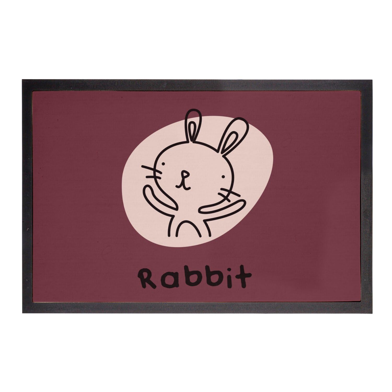 Paillasson rouge lapin signe astrologique chinois résolvez le manque d'originalité de l'entrée
