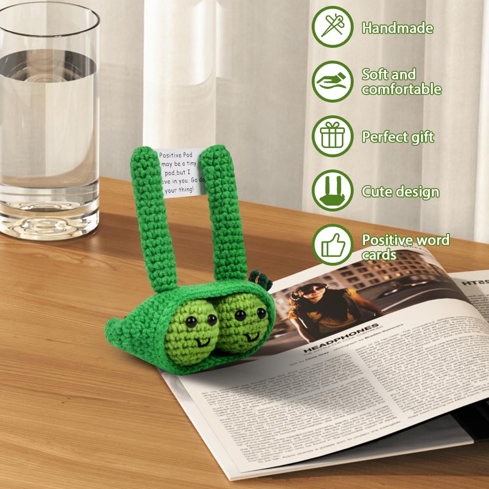 CPRNQY Petite Peluche Patate Positive – Figurine Mini Porte-bonheur Rigolote, Poupée En Laine Tissée Main, Cadeau Réconfortant Pour Femme, Idée Anniversaire Et Déco Tendance