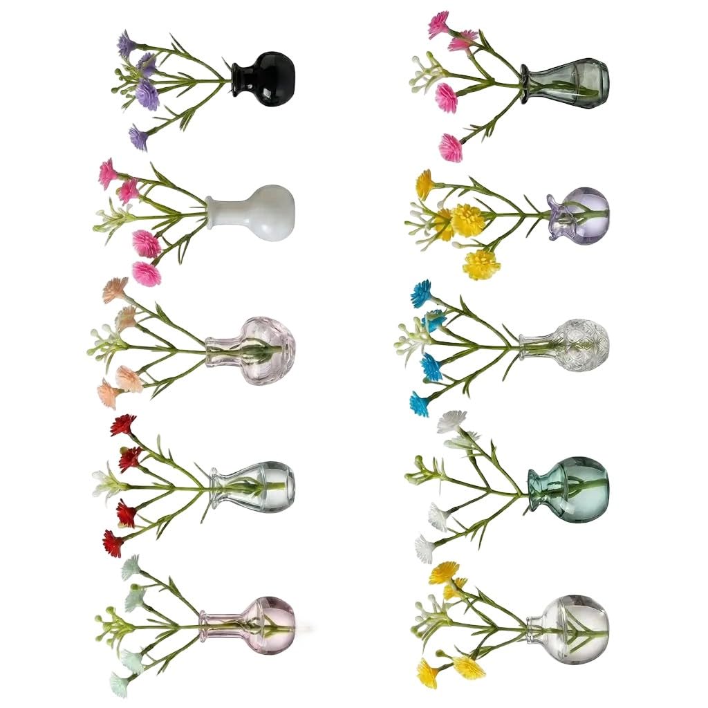 XAGMODSHN Minis Vase Magnets for Fridge Tiny Plant Vase Magnets Fridge Decoration for Kitchen, Locker Offices Refrigerator Magnet Refrigerator Decors