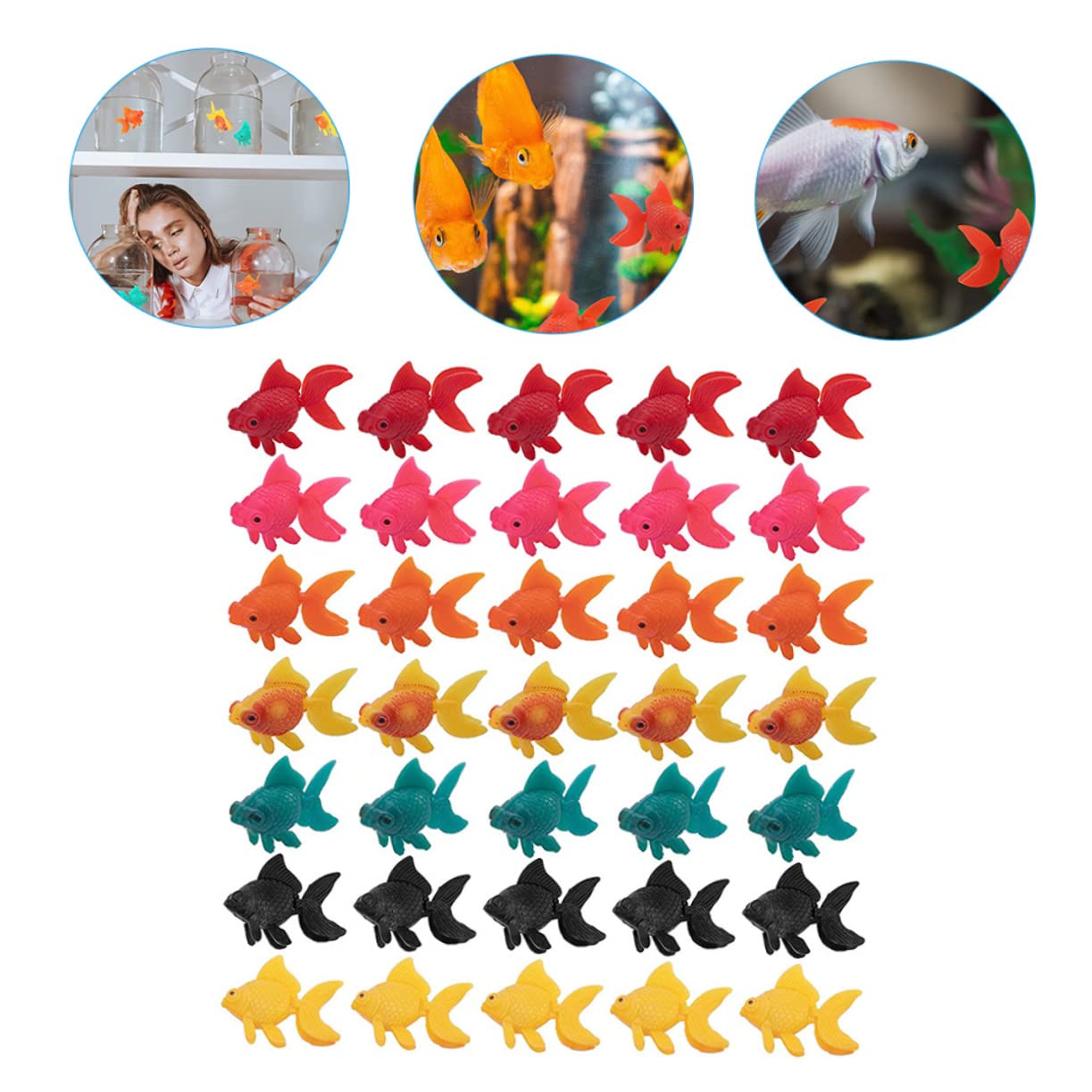 POPETPOP 4 Juegos Bonita Decoración De Acuario De Juguete Decoraciones De Peceras Accesorios para Peceras Pestañas De Raíz para Plantas De Acuario Figura De El Plastico 35 Uds * 4