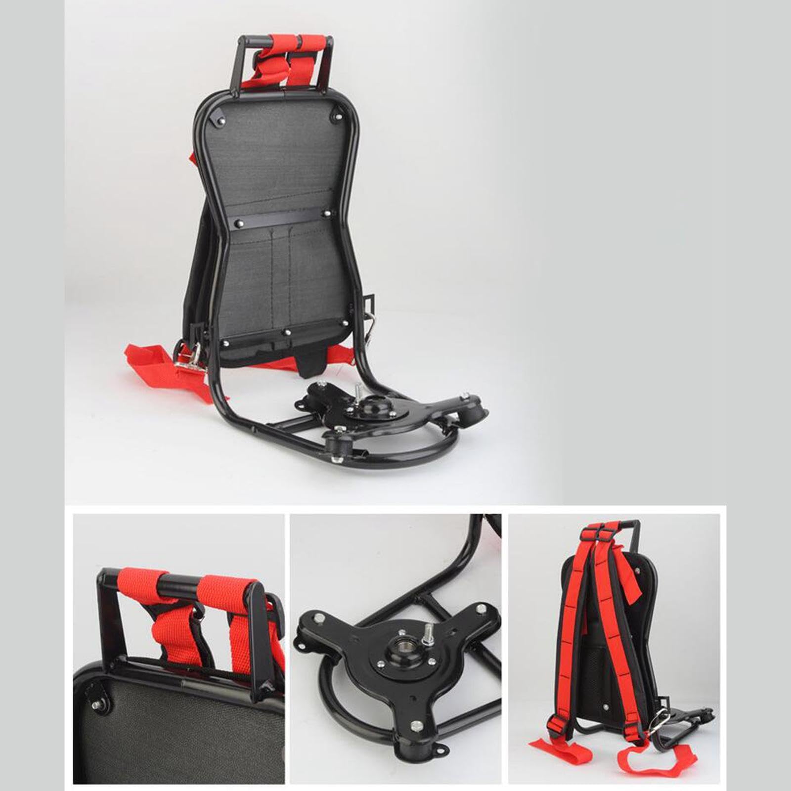 Amagogo Système de Sac à Dos pour débroussailleuse avec Support de Coupe-Bordures à Base Triangulaire Universel pour aménagement paysager Professionnel,