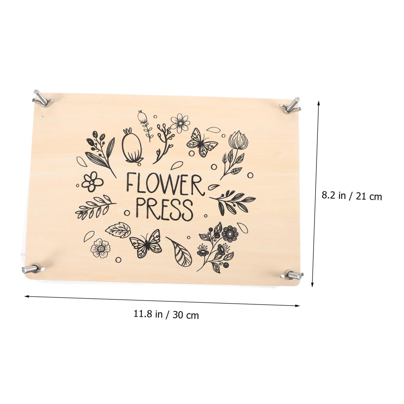 DOITOOL Kit per Pressa di Fiori in Legno e Metallo Pressatura Multistrato, Strumenti per Conservazione Botanica Fai da Te, Adatto per Giovani e Artigianato DIY