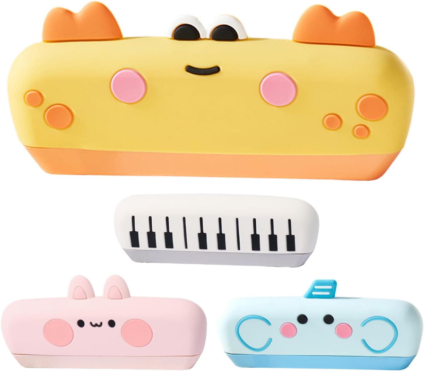 Cartoon Harmonica, Portable Music Instrument, 6.69x2.36 Inches Toddller Blow Toy with Washable Design, Early Education Music, Harmonica Toy with Durable Build, Training Tool for Dorm Travel