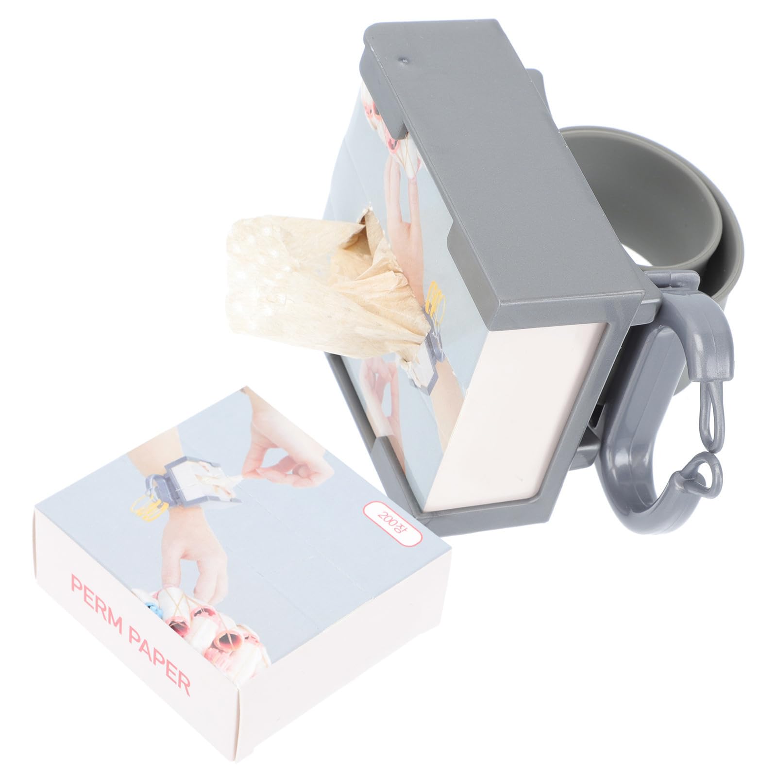 SHOWERORO Set de Papier Permanent Ultra Fin pour Salon de Coiffure Protection Thermique en Pe et Silicone, Kit Portable pour Permanente Cheveux et Boucles à Domicile