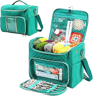 Aeelike Yarn Bag, Yarn Storage Knitting Bag Organizer, Large Crochet Bag...
