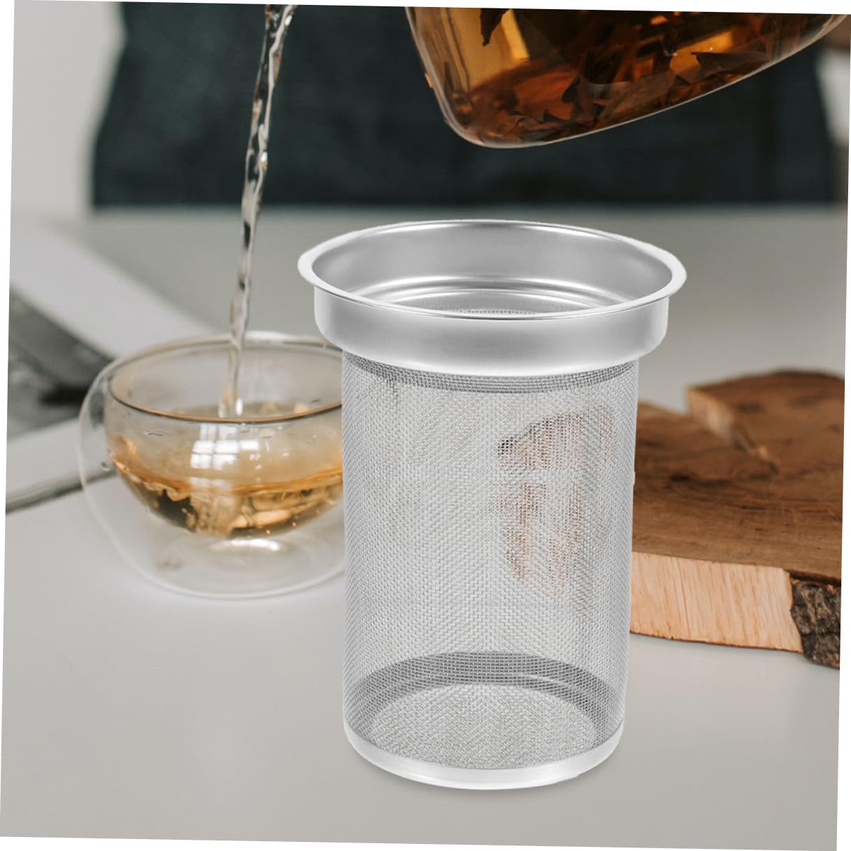 Infuseur à Thé En Acier Inoxydable 7,4x6,7 Cm Passoire Filtre Métal Maille Fine Pour Thé En Vrac Usage Domestique Infusion Et Tisane