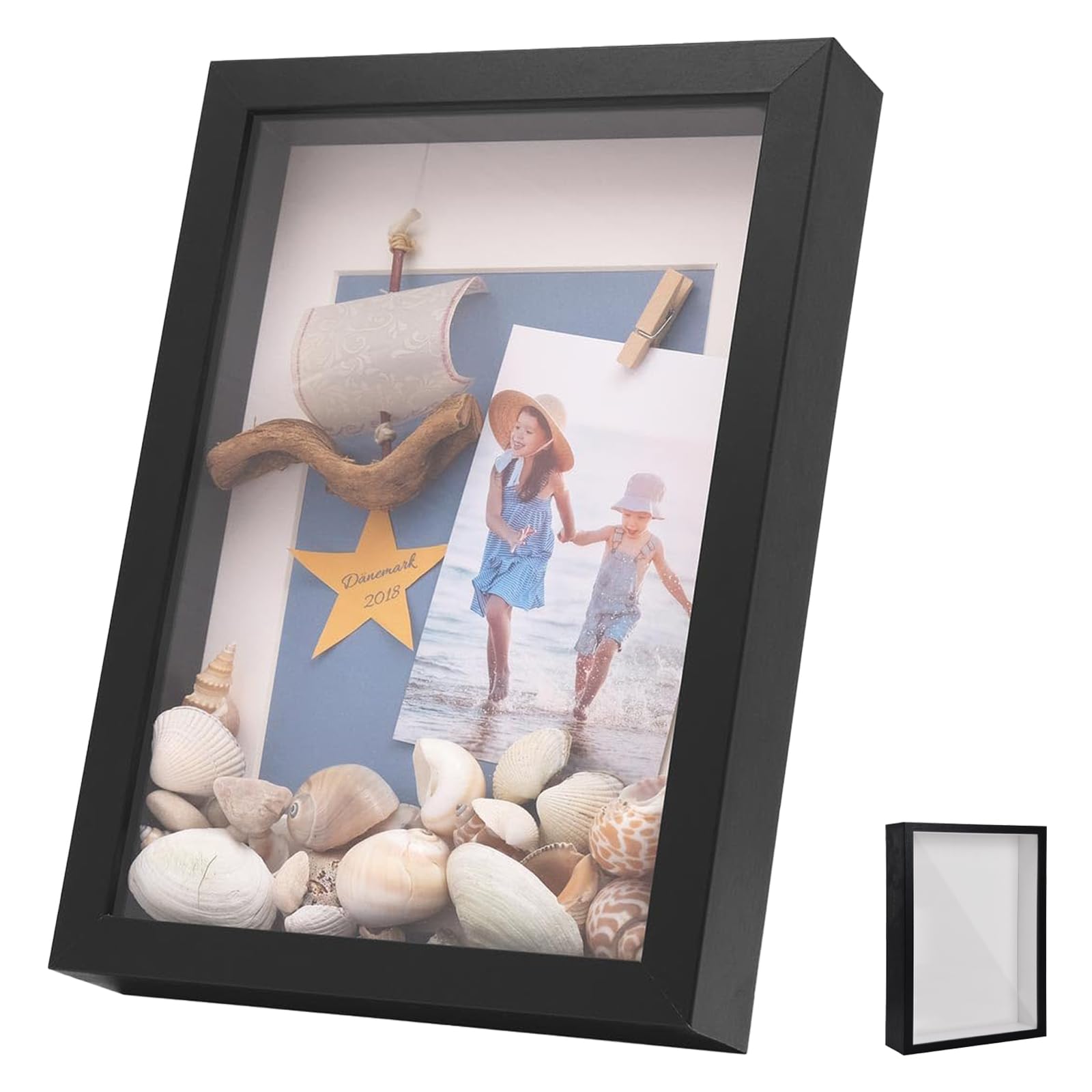 Tiefer 3D-Bilderrahmen 25x25 Cm Zum Befüllen – Mit Acrylplatte Für Fotos, Blumen & DIY-Deko