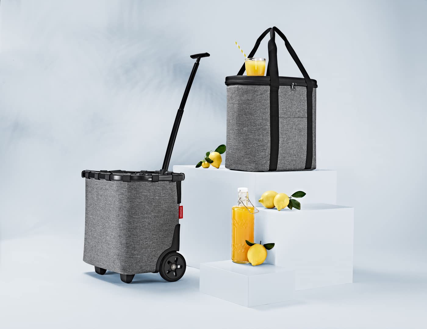 reisenthel coolerbag XL twist silver - Bolsa nevera XL de tejido de poliéster de alta calidad - Ideal para picnics, compras y viajes