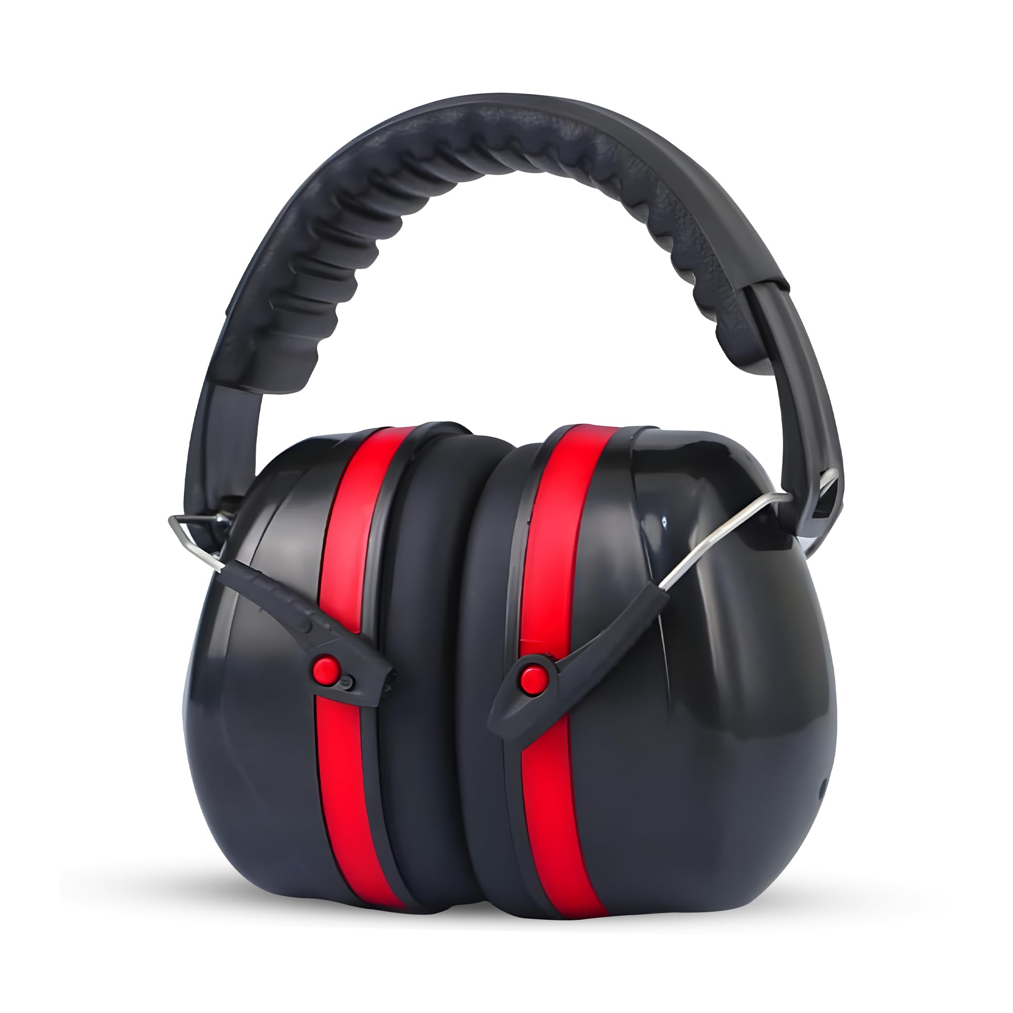 FATASH Noise Cancelling Ear Defenders For Adults, Red